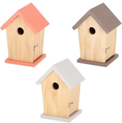 Tweetfeed Nestkast Pastel Grenenhout