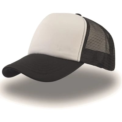 Atlantis Headwear Rapper Cap AT505 - White/Black/Black - One size