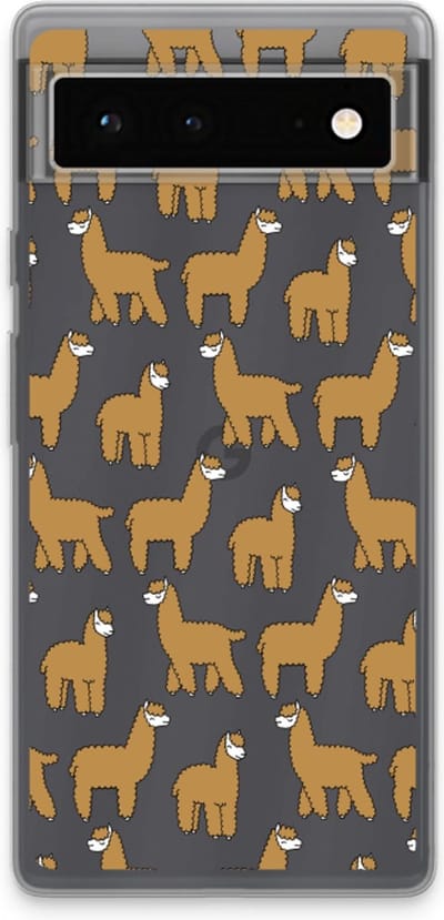 Case Company® - Hoesje geschikt voor Google Pixel 6 hoesje - Alpacas - Soft Cover Telefoonhoesje - Bescherming aan alle Kanten en Schermrand