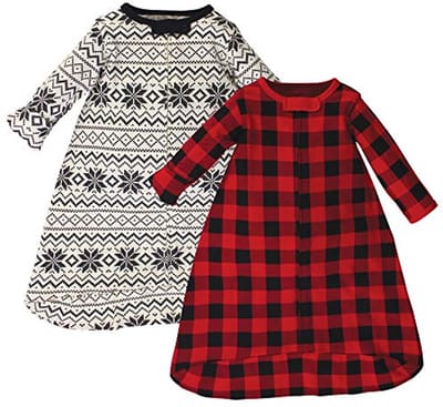Biologische Katoenen Lange Mouwen Draagbare Slaapzak voor Baby's 3-9 Maanden - Buffalo Plaid