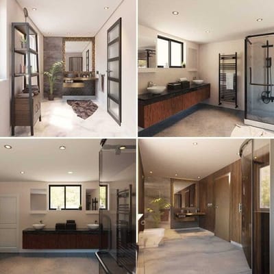HOFTRONIC - Rome Badkamer inbouwspot RVS - Lage inbouwdiepte 27mm - Kantelbaar en Dimbaar - 2700K Warm wit 6W 500lm - Grote inbouwspot 83mm - voor buiten, woonkamer, slaapkamer en badkamer - IP44 waterdicht