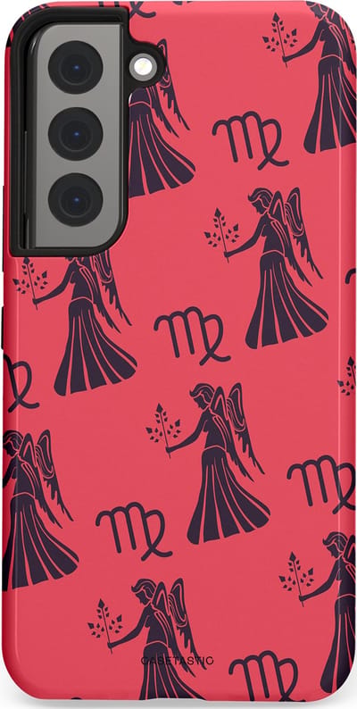 Casetastic Hoesje Geschikt voor Samsung S22 - Stijlvolle Beschermende Duo-layer Case - Zodiak maagd