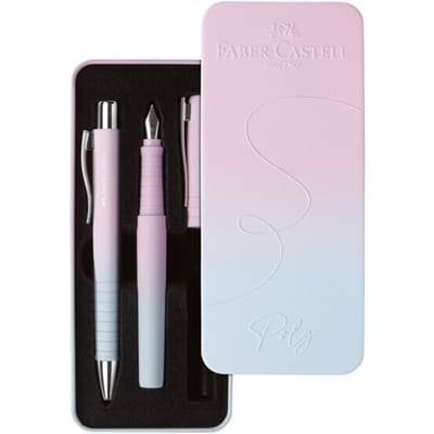 Balpen en Vulpen Faber Castell Poly Pen in giftbox Blushing Sky - FC-241054