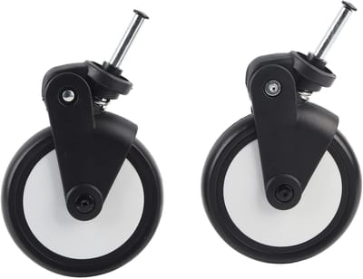 Dailygoods- Wandelwagenwielen Slijtvast - Voorwielen/Achterwielen - 360 Graden Rotatie - Natuurlijk Rubber - Eenvoudig te Installeren - Geschikt voor Meeste Merken - Kinderwagenwielen