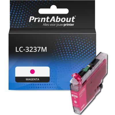 PrintAbout huismerk Inktcartridge LC-3237M Magenta Geschikt voor Brother