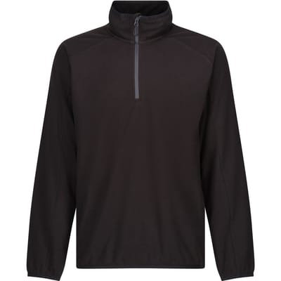 Regatta Heren Navigate Half Zip Fleece (Zwart/Seal Grijs)