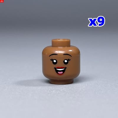 MIJN EIGEN CREATIE Blokken Bruinachtig bruine uitdrukking Zwarte Vrouw Man 4cm Figuur Gezicht Toevoegingen Gemonteerd Bouwblokken Speelgoed Kinderen Plastic Pop