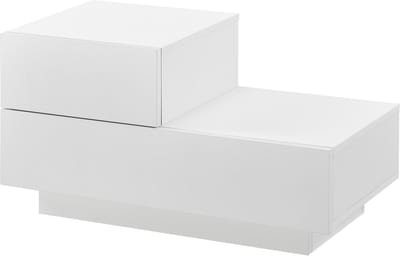 Nachtkastje Sebokeng links met lades 38x70x35 wit mat