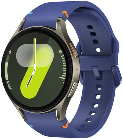 Siliconen bandje - geschikt voor Samsung Galaxy Watch 7 (40 & 44mm) / Watch 6 (Classic) / Watch 5 (Pro) / Watch 4 (Classic) / Watch FE - glad met gespsluiting - donkerblauw
