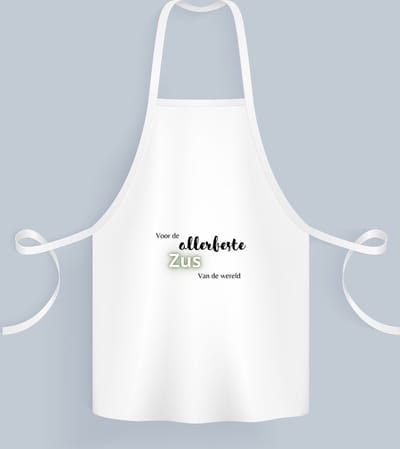 Akyol - voor de allerbeste zus van de wereld Keukenschort - Zus - de beste zus - verjaardagscadeau - verjaardag - cadeau - cadeautje voor zus - zus artikelen - kado - geschenk - gift - 82 bij 71 cm