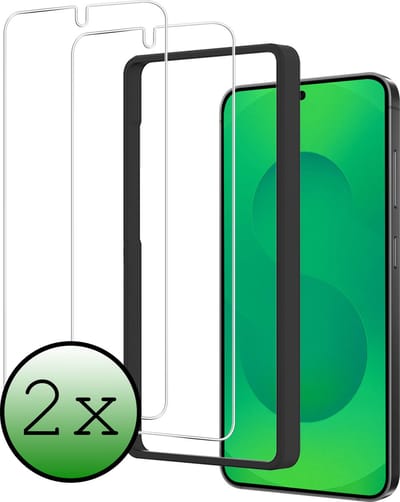 Screenprotector - 2 Stuks Geschikt voor Samsung Galaxy S25 - Met Installatie Frame - Beschermglas - Gehard Glas - Tempered Glass - Screen Protector