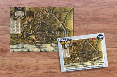 Puzzel Kaart - Nijmegen - Historisch - Legpuzzel - Puzzel 500 stukjes