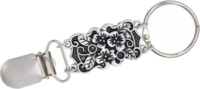 Fako Bijoux® - Tashanger - Hoed Clip - Accessoire Clip - Bloemetjes - Zilverkleurig