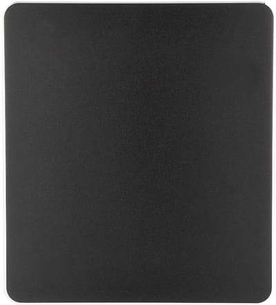 Allecto - Muismat Aluminiumlegering - Antislip Kantoormuismat - Zwart - Dubbelzijdig - Perfect voor Gaming en Kantoor - 18 x 16 cm