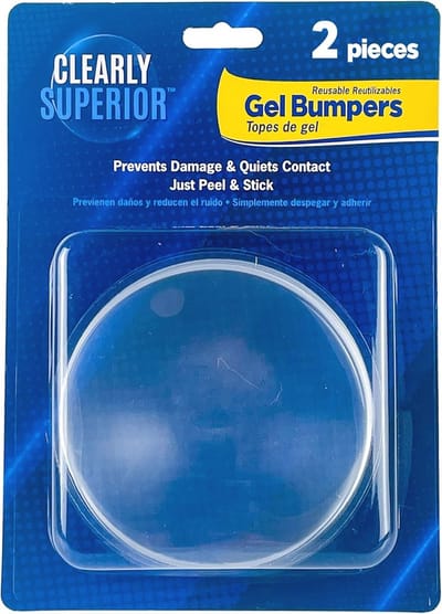 Ronde Gel Bumpers - 2 Pack Groot 3.5" x .55" - Bescherm Wanden en Verminder Lawaai