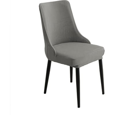 1/2 pièces Housse de chaise de salle à manger incurvée en velours doux Housse extensible pour petite chaise à accoudoirs Housse de siège de cuisine pour banquet de mariage maison 1PC