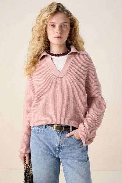 Sissy-Boy - Roze trui met V-hals