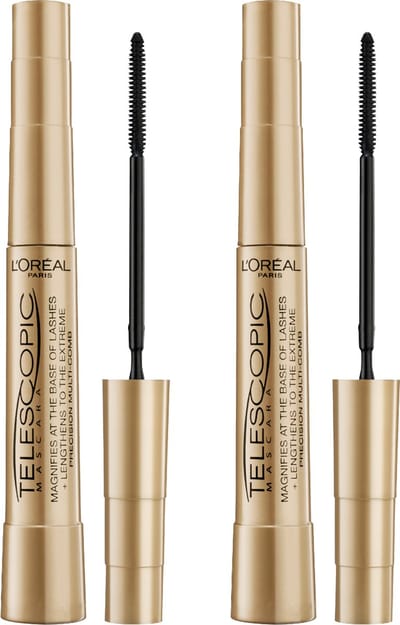 L’Oréal Paris Telescopic Mascara - Lengte mascara voor zichtbaar langere wimpers - Volume zonder klontjes - Zwart - 2x 8ml