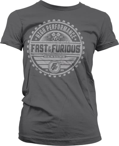 The Fast And The Furious Dames Tshirt -L- Genuine Brand Grijs