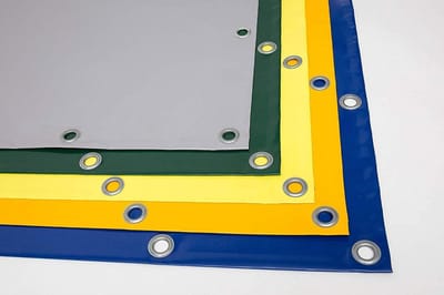 Afdekzeil PVC - Beschermzeil Vrachtwagenzeil - Goederen Afdekken - 12 mm Ringel - 32m x 3m - Grijs
