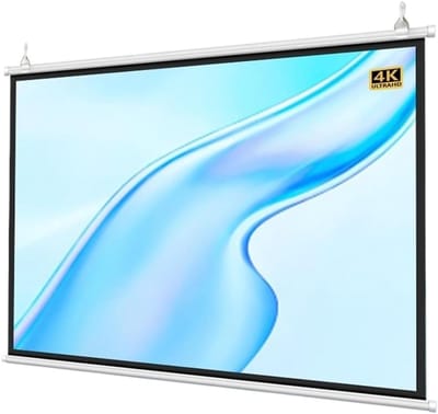 Draagbaar projectiescherm - Handmatig scherm - Thuisbioscoop - Anti-kreuk ontwerp - Tot 72 Inch - Wit