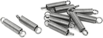 Trekveer Set - Verlengveren Roestvrij - Apparatuur Reparatie - Dubbele Haak - 30mm Lengte - Zilverkleurig