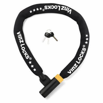 VINZ Tronador ART 4 Kettingslot - Goedgekeurd Motorslot, Scooterslot, Bakfietsslot - 120cm