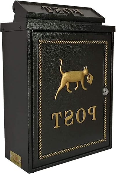 Brievenbus Muurmontage - Postbus Buiten - Veilig Post Opslaan - Afsluitbaar Met Sleutel - 41x13x29cm - Zwart