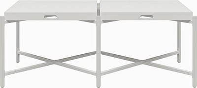 Poly-Salontafel - Dienblad - Wit MDF