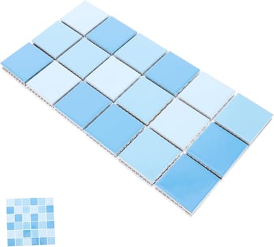 Mozaïektegels Keramisch - Decoratieve Tegels - Huisdecoratie Keuken - Duurzaam Materiaal - 30x30cm - Hemelsblauw