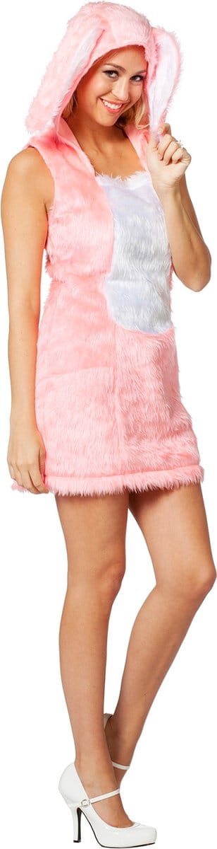 Sexy Paashaas jurkje roze - Maat 34
