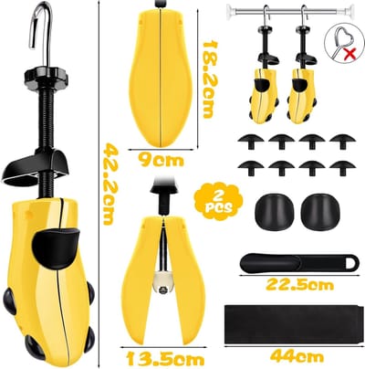 Dailygoods- Schoenspanner Verstelbaar - Schoenspanner Heren - Schoenspanner Hout - Schoenlepel - Schoenuitrekking - Perfecte Pasvorm Maat 40-47 - Schoenversterker