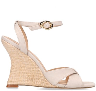 Sacha - Dames - Beige sleehak sandalen - Maat 36