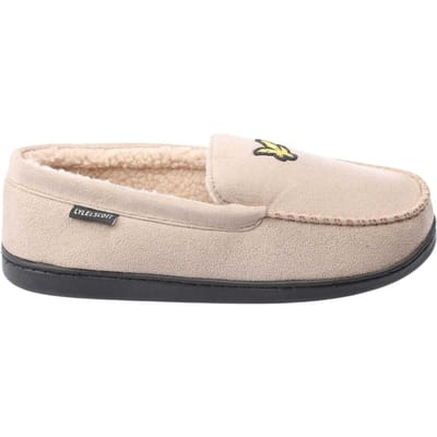 Lyle & Scott Heren-mocassinslippers van imitatiesuède van Aspen (Grijs)