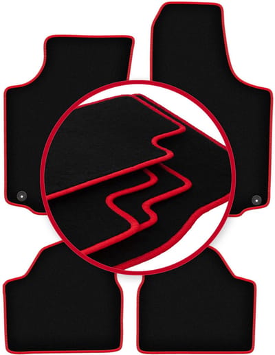 CARLUX-RED automatten voor: Opel Corsa C hatchback (2000-2006)
