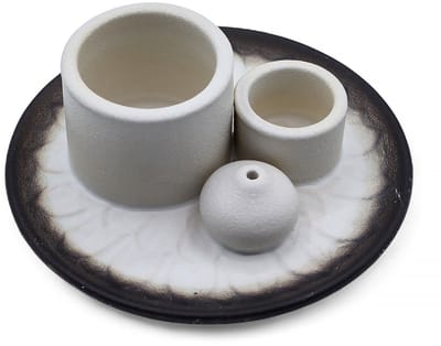 palo santo en smudge houder - wierookbrander - wierookhouder - keramiek -
