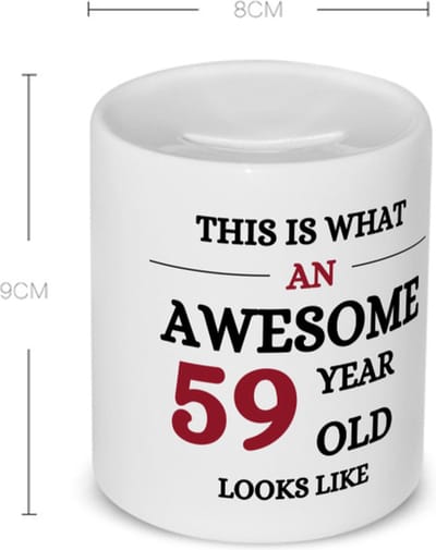 Akyol - awesome 59 year old looks like Spaarpot - Hoera 59 jaar - 59 geworden - verjaardagscadeau - kado - gift - 350 ML inhoud