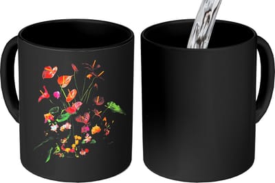 Magische Mok - Foto op Warmte Mokken - Koffiemok - Bloemen - Vaas - Kleurrijk - Magic Mok - Beker - 350 ML - Theemok