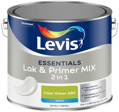 Levis - Essentials Lak & Primer Mix - Clear Green A80 - Mengverf - 2,5 L