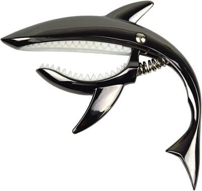 Capodaster voor Akoestische en Elektrische Gitaren en Ukulele - Shark Design, Duurzaam en Comfortabel Grip zonder Fret Buzz