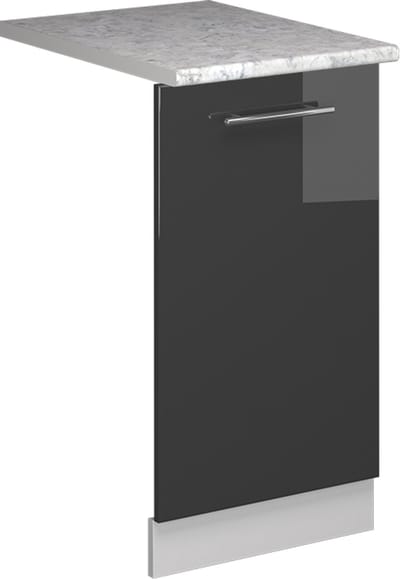Vicco Fame-Line Vaatwasserfrontpaneel – 45 cm, WB Marmer Antraciet Hoogglans