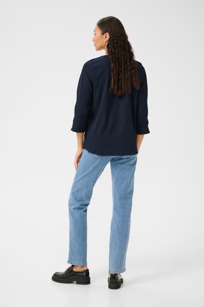 Blouse met lange mouwen Regular fit Midnight Marine