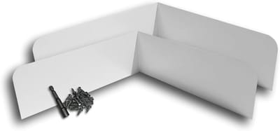 Dakgoot Beschermers - Regenpijp Verlengstuk - Wateroverlast Voorkomen - Aluminium Splash Guards - 2 Per Set - Wit