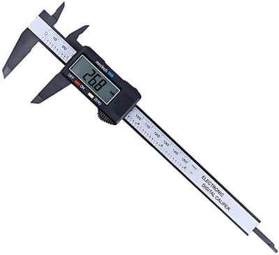 TOVBMUP Digitale schuifmaat - 150 mm - Hoogwaardige materialen - Met helder LCD-scherm - Voor gebruik binnenshuis - Professionele dieptemeting buitenshuis - Schuifmaat voor staplengtemeting
