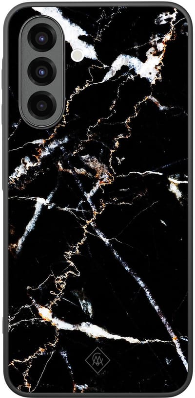 Casimoda® hoesje - Geschikt voor Samsung Galaxy A26 - Marmer Zwart - Zwart TPU Backcover - Marmer - Zwart