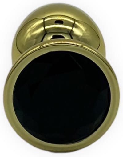 BR211ZWART – Power Escorts Diamond King Gold Plug Groot
