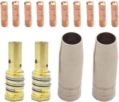 Lasfakkel Accessoires - MIG Onderdelen - Metaal Bewerken - Kopermateriaal - 14 Stuks - Zilverkleurig