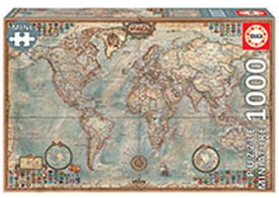 EDUCA - Miniatuur puzzel - 1000 stuks - Wereldkaart