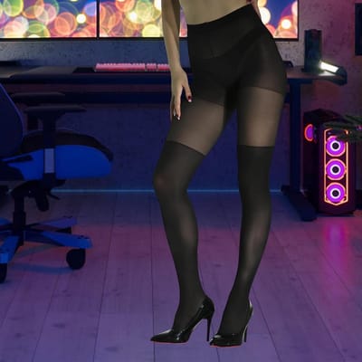 Zwarte Panty Kousen, Transparante Kousen voor Dames, Zwarte Doorzichtige Panty, XXL Maat, Comfortabele en Rekbare Kousen voor Elke Gelegenheid