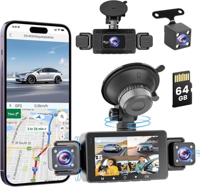 Dashcam Auto - Auto Camera - Veilig Rijden - 4K+1080P Resolutie - 3 inch Scherm - Zwart